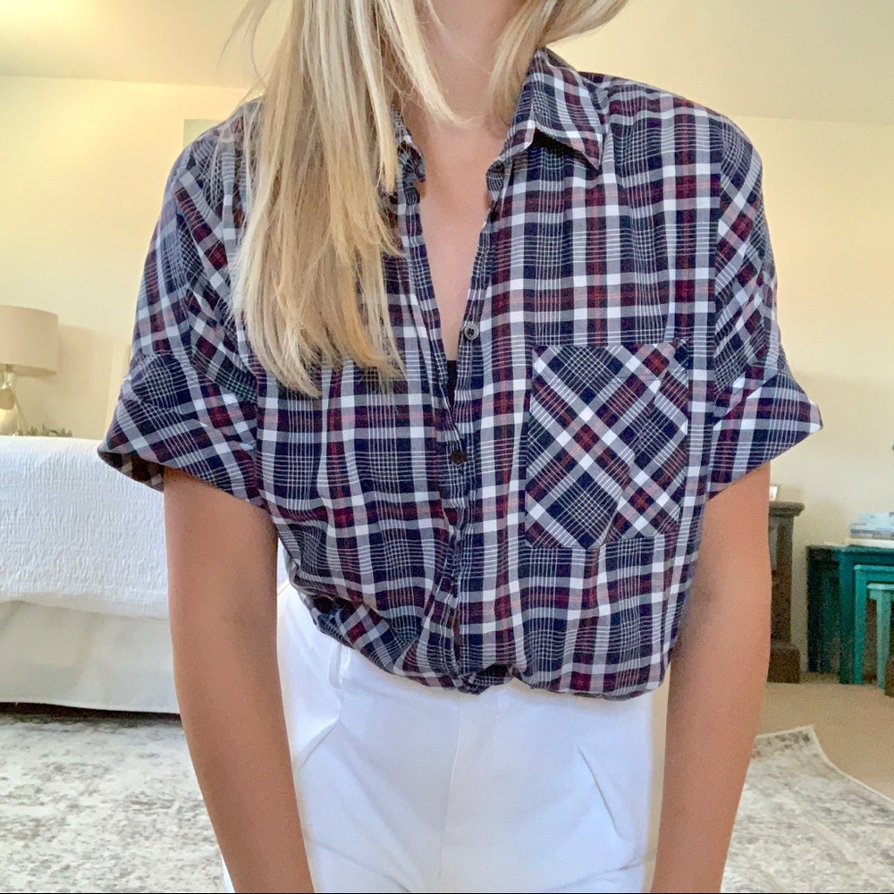 MadeWell Courier Plaid Button Up
